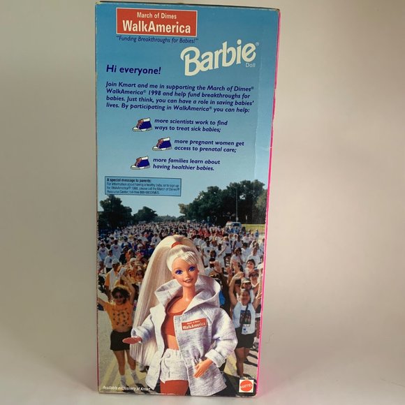 March of Dimes Barbie Walk America 1997 KMart Special Edition 18506 Sealed Box N - Picture 5 of 12